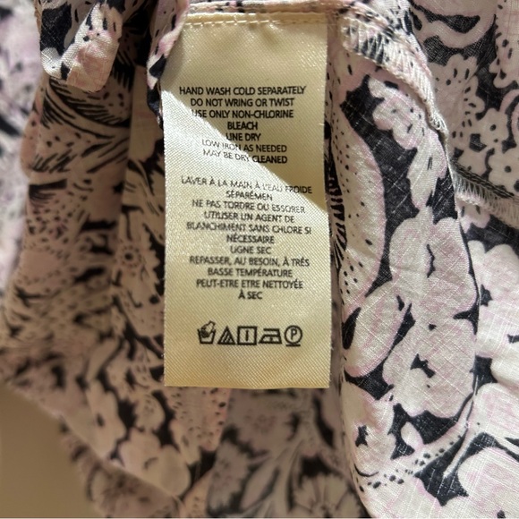 NWT by Anthropologie Peasant Blouse Top - White, Pink and Blue - Women’s Size XS - Picture 5 of 9